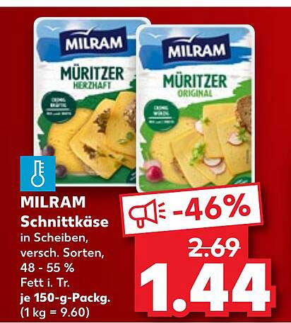 MILRAM Schnittkäse in Scheiben (verschiedene Sorten)