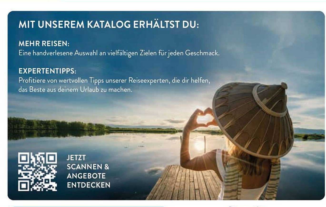Mit unserem Katalog erhältst du mehr Reisen!