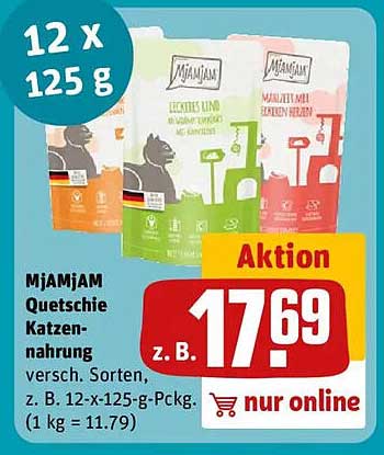MjAMjAM Quetschie Katzen-Nahrung 12 x 125 g