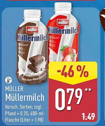 MÜLLER Müller Milch in verschiedenen Geschmacksrichtungen