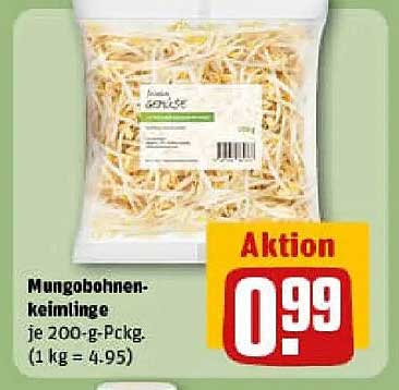 Mungobohnenkeimlinge je 200-g-Pkg.