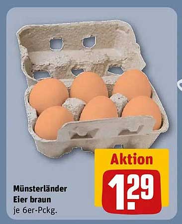 Münsterländer Eier braun je 6er-Pckg.