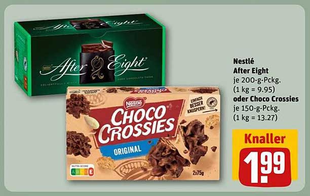 Nestlé After Eight oder Choco Crossies