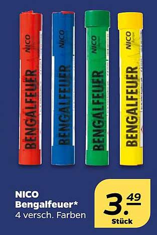 NICO Bengalfeuer – 4 verschiedene Farben