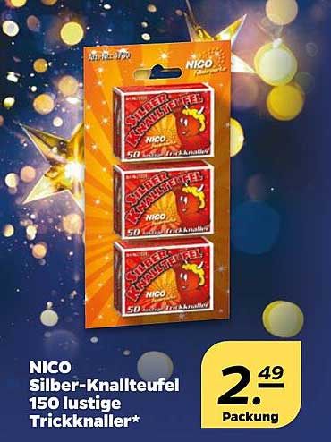 NICO Silber-Knallteufel 150 lustige Trickknaller