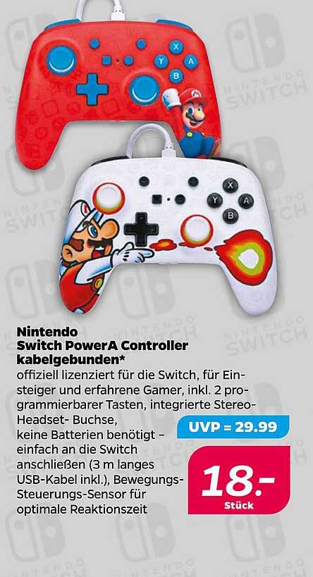 Nintendo Switch PowerA Controller kabelgebunden