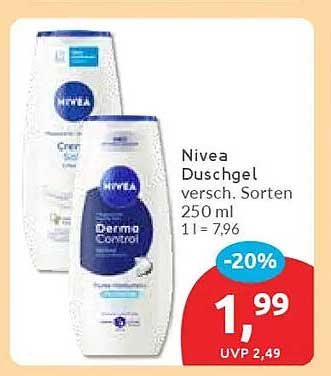 Nivea Duschgel verschiedene Sorten 250 ml