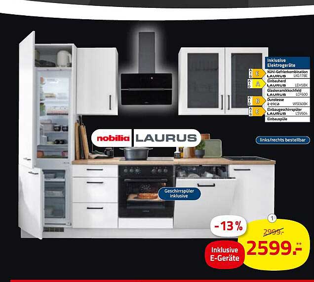 nobilia LAURUS Küchenzeile mit Elektrogeräten