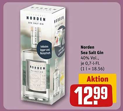 Norden Sea Salt Gin 40% Vol., je 0,7-l-Fl.