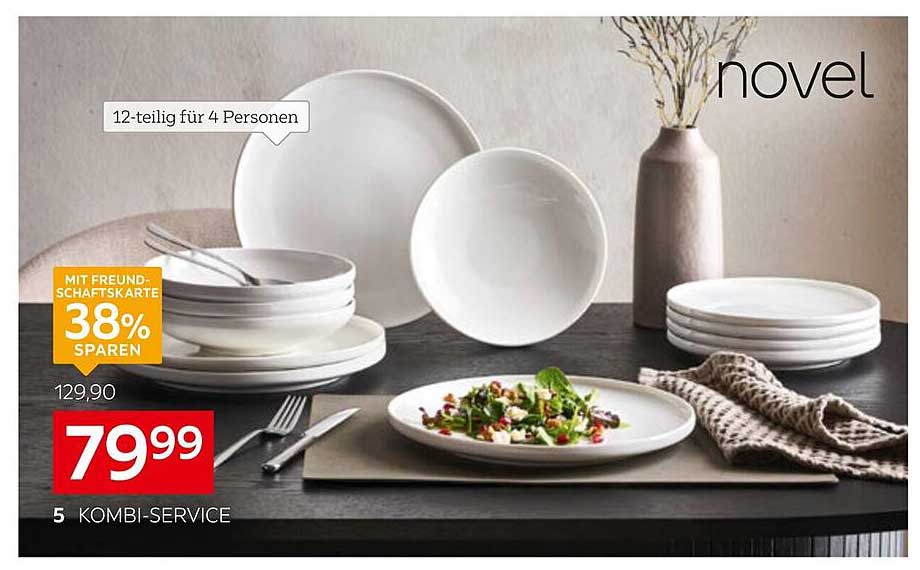 novel Kombi-Service 12-teilig für 4 Personen