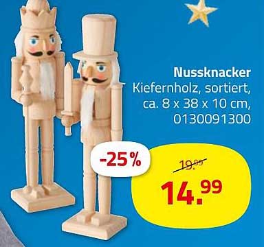 Nussknacker aus Kiefernholz, sortiert
