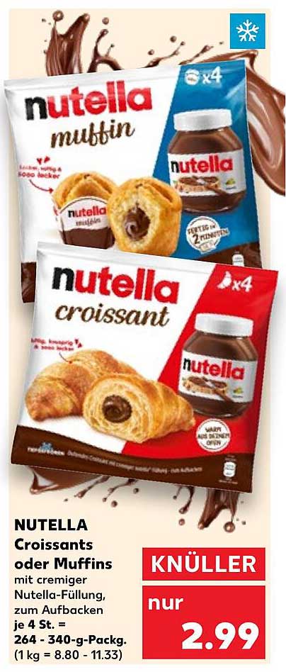 NUTELLA Croissants oder Muffins - nur 2,99