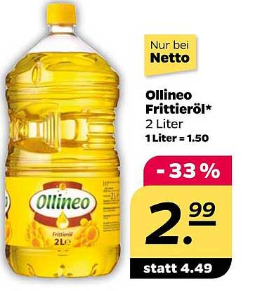 Ollineo Frittieröl, 2 Liter