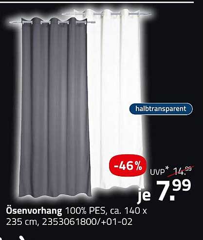 Ösenvorhang 100% PES, ca. 140 x 235 cm