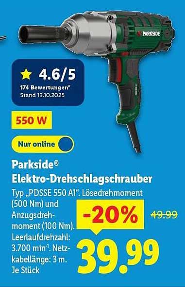 Parkside® Elektro-Drehschlagschrauber Typ 'PDSSE 550 A1'