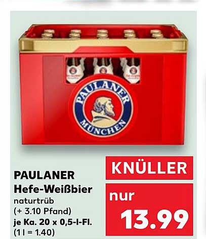 PAULANER Hefe-Weißbier naturtrüb