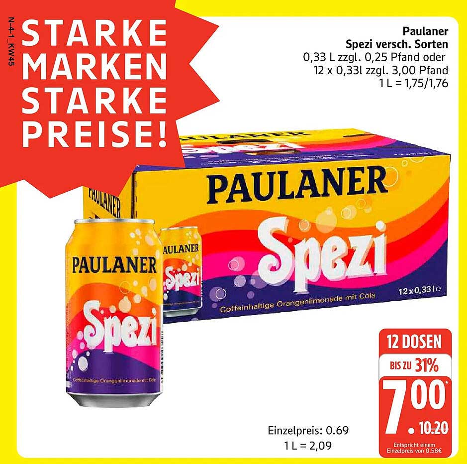 Paulaner Spezi 12er Pack