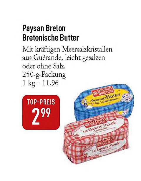 Paysan Breton Bretonische Butter