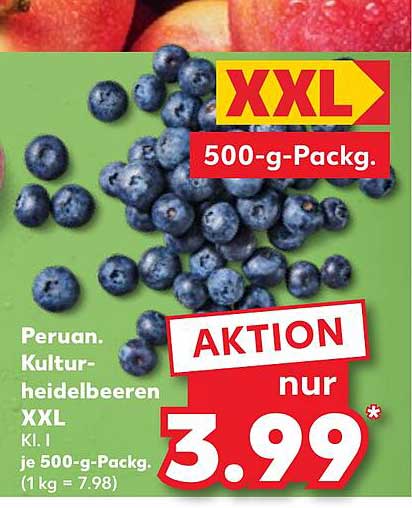 Peruanische Kulturheidelbeeren XXL 500-g-Packung