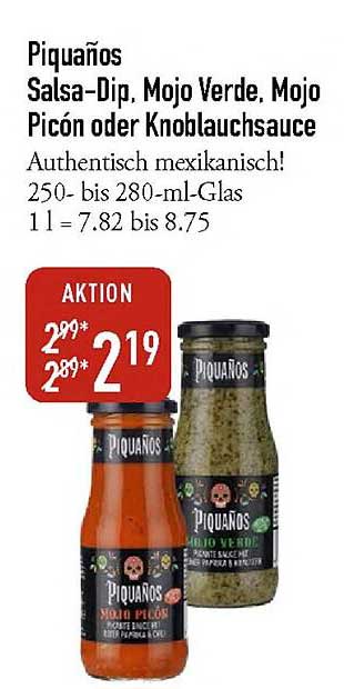 Piquaños Salsa-Dip, Mojo Verde, Mojo Picón oder Knoblauchsoße