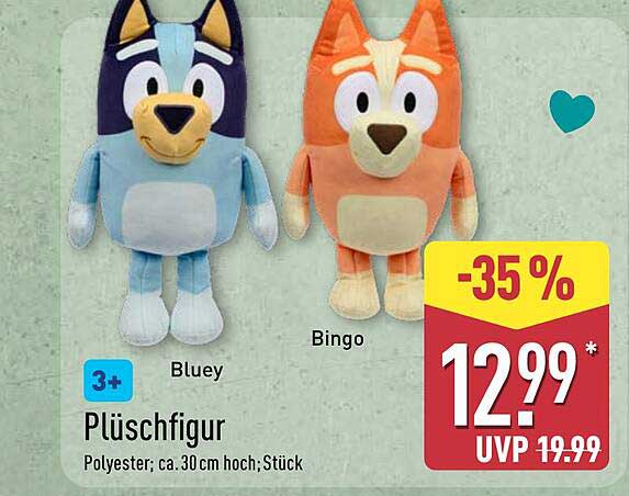 Plüschfigur Bluey und Bingo - ca. 30 cm hoch