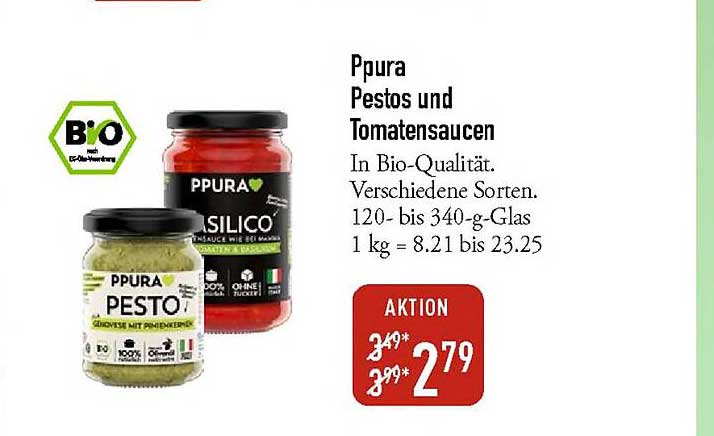 Ppura Pestos und Tomatensaucen in Bio-Qualität