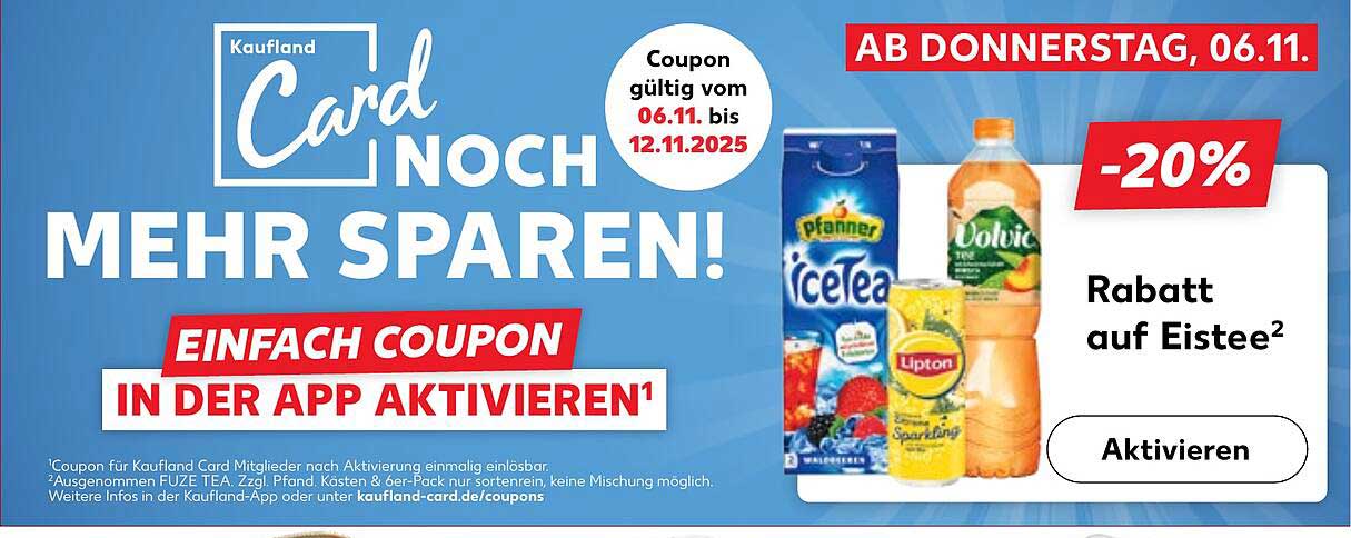 Rabatt auf Eistee - 20% im Kaufland-Prospekt