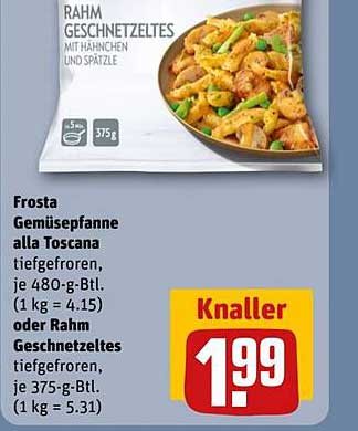 Rahm Geschnetzeltes tiefgefroren, je 375-g-Btl.