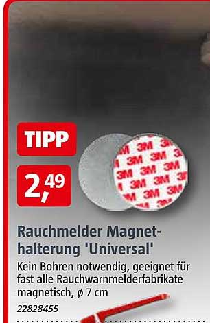 Rauchmelder Magnethalterung 'Universal'