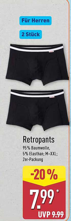 Retropants für Herren - 2 Stück
