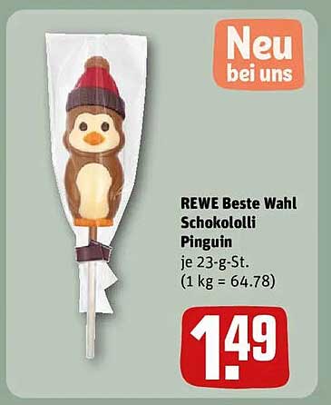 REWE Beste Wahl Schokololli Pinguin