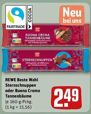 REWE Beste Wahl Sternschnuppen oder Buona Crema Tannenbäume