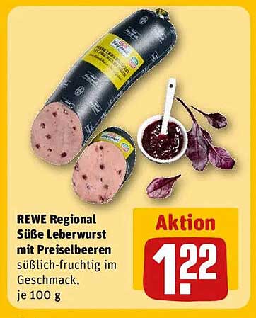 REWE Regional Süße Leberwurst mit Preiselbeeren