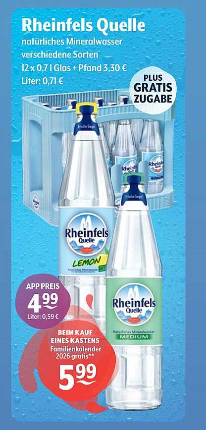 Rheinels Quelle – Natürliches Mineralwasser in verschiedenen Sorten