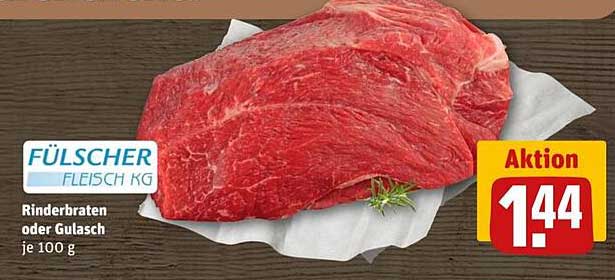 Rinderbraten oder Gulasch je 100 g