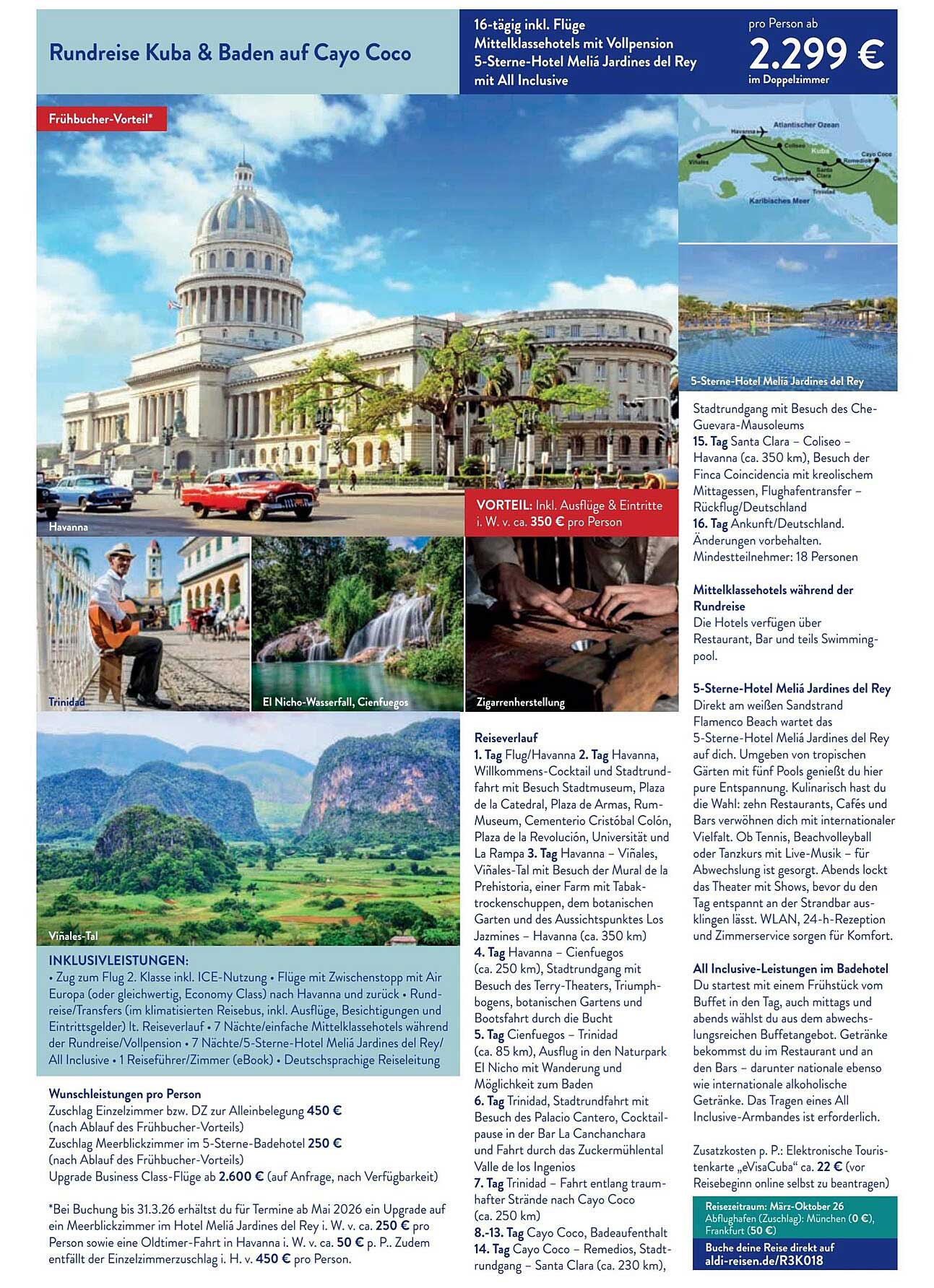 Rundreise Kuba & Baden auf Cayo Coco