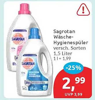 Sagrotan Wäsche-Hygienesprüler versch. Sorten 1,5 Liter