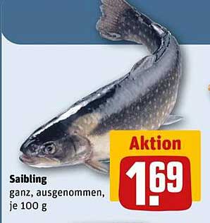 Saibling, ganz, ausgenommen, je 100 g
