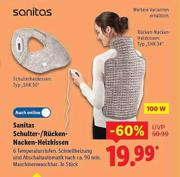 Sanitas Schulter-/Rücken-Nacken-Heizkissen