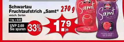 Schwartau Fruchtaufstrich „Samt“ 270 g