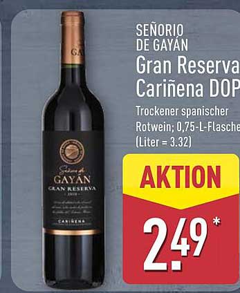 SEÑORIO DE GAYÁN Gran Reserva Cariñena DOP - 0,75 L