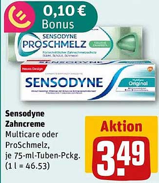 Sensodyne Zahnpasta Multicare oder ProSchmelz, je 75-ml-Tuben-Pckg.