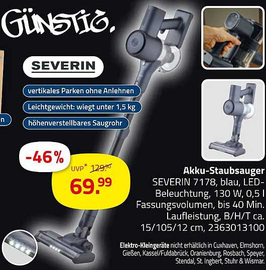SEVERIN Akku-Staubsauger 7178 - Jetzt zum Vorteilspreis!