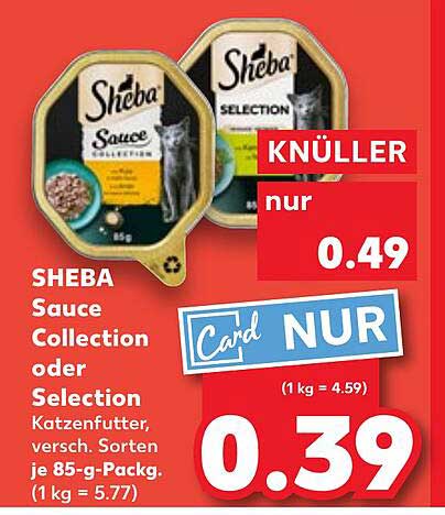 SHEBA Sauce Collection oder Selection Katzenfutter, 85 g