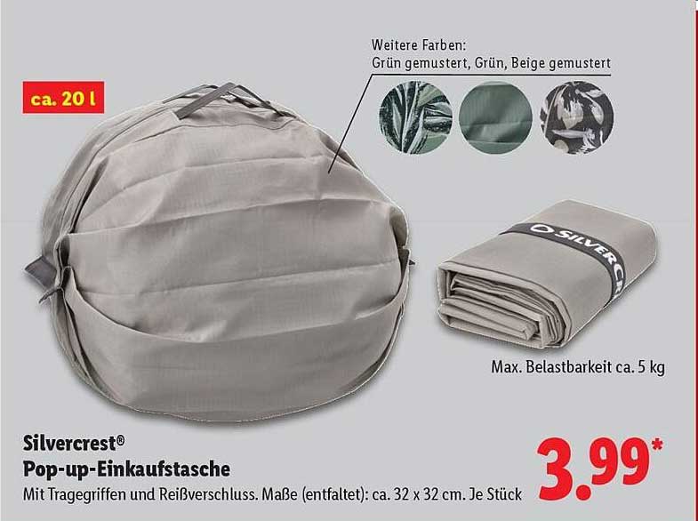Silvercrest® Pop-up-Einkauftasche