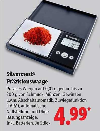 Silvercrest® Präzisionswaage