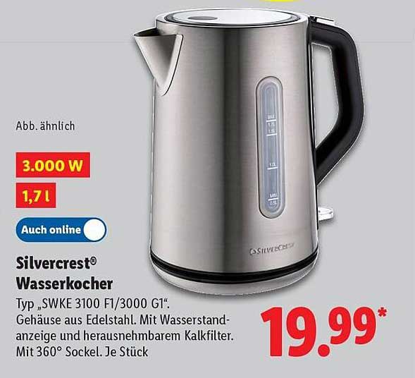Silvercrest® Wasserkocher Typ „SWKE 3100 F1/3000 G1“
