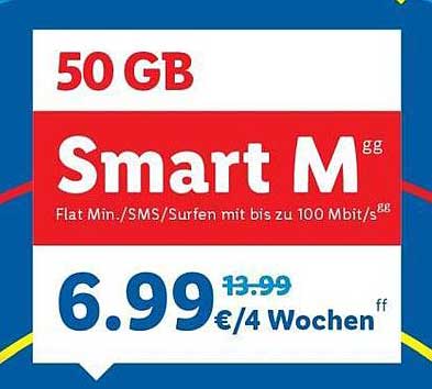 Smart M – 50 GB Flat für nur 6,99 €