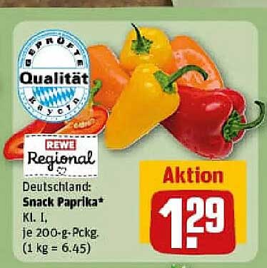 Snack Paprika 200 g - Aktion