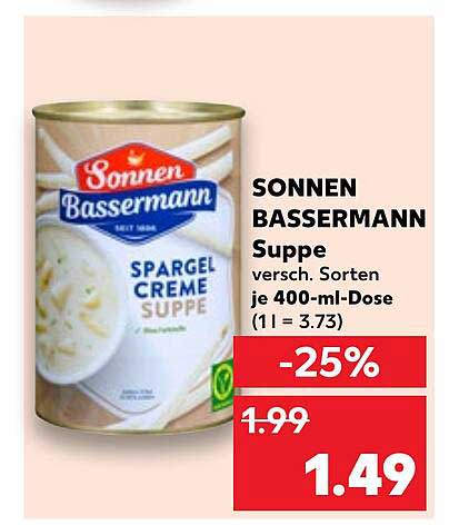 SONNEN BASSERMANN Spargel Creme Suppe, 400-ml-Dose